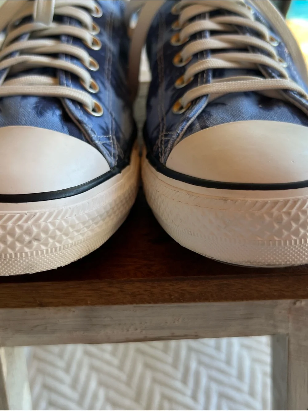 Converse Low Top Sneakers - Blue Tie-Dye with White Accents